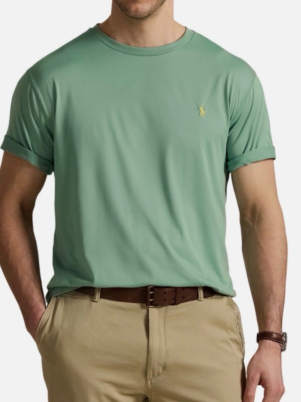 NWT Polo Ralph Lauren Mint Green Classic Fit PERFORMANCE Short Sleeve T Shirt